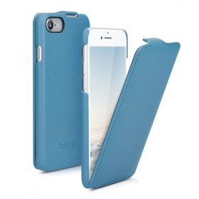   Etui do Apple iPhone 8 / iPhone 7 / iPhone SE 2, skóra naturalna, Niebieski, 39346.04