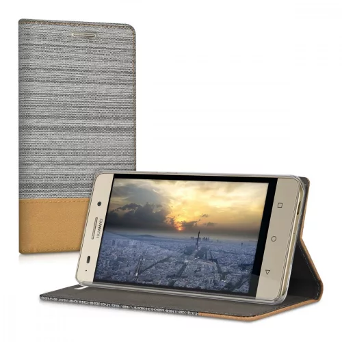 Etui do Huawei Honor 4C, tekstylne, szare, 35841.03