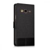 Etui do Samsunga Galaxy J3 (2016), Tekstylne, Czarne, 38157.73