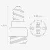 Zestaw 5 adapterów gniazd od E14 do G9, Kwmobile, biały, ceramiczny, 40402