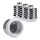 Zestaw 4 adapterów gniazd od E40 do E27, Kwmobile, biały, plastikowy, 40403
