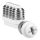Zestaw 5 adapterów gniazd od E27 do G9, Kwmobile, biały, ceramiczny, 40401