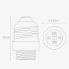 Zestaw 5 adapterów gniazd od E27 do G9, Kwmobile, biały, ceramiczny, 40401
