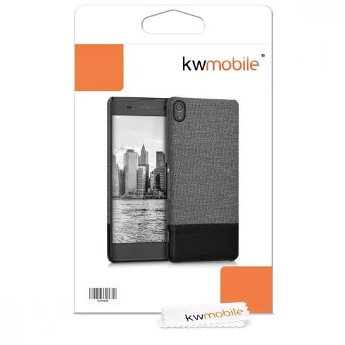 Etui do Sony Xperia XA, tekstylne, szare, 40421.22