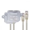 Zestaw 2 żeńskich rozgałęźników kabli sieciowych RJ45 na 2 żeńskie porty Cat5/Cat6, Kwmobile, Srebrny, Metal, 40677