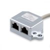 Zestaw 2 żeńskich rozgałęźników kabli sieciowych RJ45 na 2 żeńskie porty Cat5/Cat6, Kwmobile, Srebrny, Metal, 40677