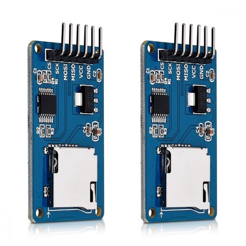 Zestaw 2 modułów czytników kart Micro SD 5V, Kwmobile, Niebieski, Części elektroniczne, 40811