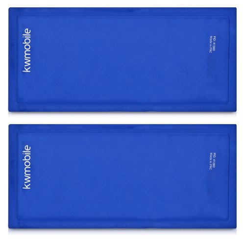 Zestaw 2 kompresów żelowych 28 x 13 cm do stosowania na ciepło/zimno, Kwmobile, niebieski, poliester, 41360