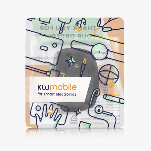 Osłona kluczyka do samochodu Hyundai / Kia - 3 przyciski - Keyless Go, silikon, czarna, 41620.01