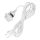 Kabel adapterowy 5 m z gniazdem E27 i przełącznikiem, Kwmobile, biały, PVC, 41703