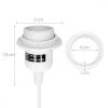 Kabel adapterowy 5 m z gniazdem E27 i przełącznikiem, Kwmobile, biały, PVC, 41703