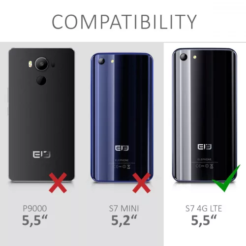 Etui na Elephone S7, tekstylne, szare, 41672.22