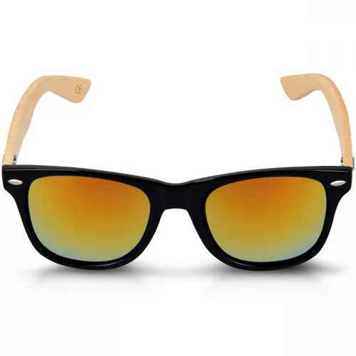 Okulary przeciwsłoneczne Navaris unisex, UV400, bambus, żółty, 40731.01.06