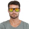 Okulary przeciwsłoneczne Navaris unisex, UV400, bambus, żółty, 40731.01.06