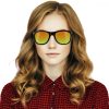 Okulary przeciwsłoneczne Navaris unisex, UV400, bambus, żółty, 40731.01.06