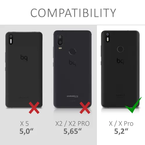Etui do BQ Aquaris X / Aquaris X Pro, tekstylne, szare, 41833.01