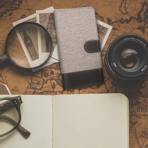 Etui do Blackview A9 Pro, tekstylne, szare, 42340.01