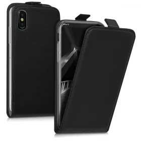   Etui do Apple iPhone X / iPhone XS, Skóra ekologiczna, Czarny, 42514.01