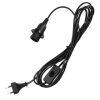 Kabel adapterowy 3,5 m z gniazdem E14 i przełącznikiem, Kwmobile, Czarny, PVC, 42684