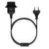 Kabel adapterowy 5 m z gniazdem E27 i przełącznikiem, Kwmobile, czarny, PVC, 42683