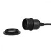 Kabel adapterowy 5 m z gniazdem E27 i przełącznikiem, Kwmobile, czarny, PVC, 42683