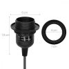 Kabel adapterowy 5 m z gniazdem E27 i przełącznikiem, Kwmobile, czarny, PVC, 42683