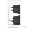 Zestaw 2 adapterów podróżnych typu I do Chin, Kwmobile, czarny, plastikowy, 42944