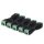 Zestaw 5 adapterów audio/wideo z matką i ojcem RCA, Kwmobile, czarny/zielony, plastikowy, 42949