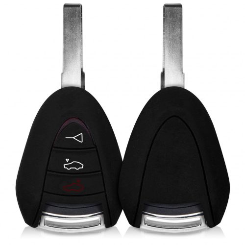 Etui na kluczyk samochodowy do Porsche - 3 przyciski, silikon, czarny, 42983.01