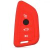 Etui na kluczyk samochodowy do BMW - 4 przyciski, silikon, czerwone, 42986.09