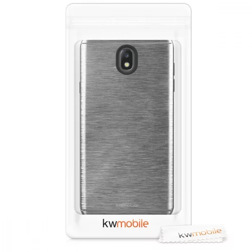 Etui do Samsunga Galaxy J7 (2017), Aluminium, Srebrne, 43024.35
