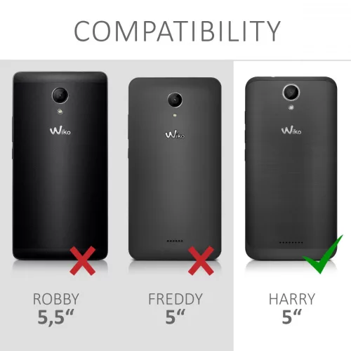 Etui na Wiko Harry, tekstylne, szare, 43509.22