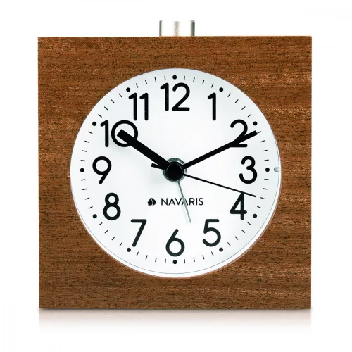 Drewniany budzik analogowy w stylu drzemki, 43906