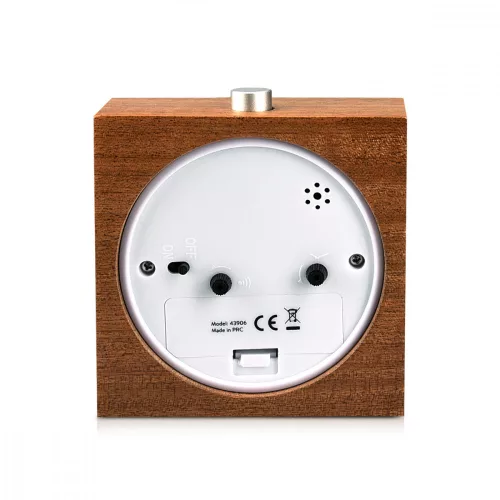 Drewniany budzik analogowy w stylu drzemki, 43906