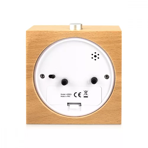 Drewniany budzik analogowy w stylu drzemki, 43905