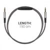 Kabel słuchawek, Kwmobile, Szary, Plastik, 44134.01