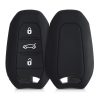 Etui na kluczyk samochodowy do Peugeota / Citroena - 3 przyciski - Keyless Go, Silikon, Czarny, 44154.01