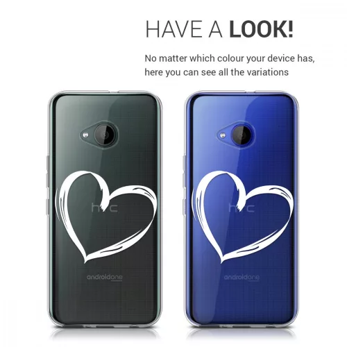 Pokrowiec na HTC U11 Life, silikon, biały, 43644.02