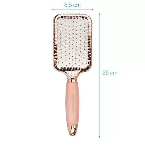 Perłowa szczotka do włosów Navaris, różowa, 26 x 8,5 cm, 44334.02