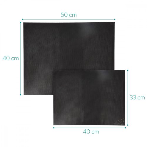 Zestaw 3 nieprzywierających mat do grillowania Navaris, wielokrotnego użytku, 300 stopni Celsjusza, 44053.01