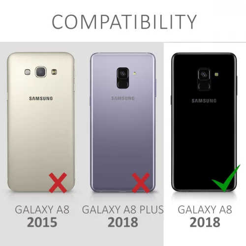 Folia ochronna do Samsunga Galaxy A8 (2018), kaliber, Przód, Czarny, 44457.01