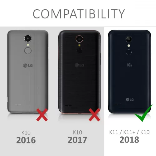 Etui do LG K10 (2018), tekstylne, szare, 44554.22