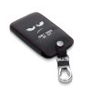 Osłona kluczyka do samochodu Renault / Dacia - 4 przyciski - Keyless Go, Skóra ekologiczna, Czarna, 44637.01