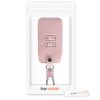 Etui na kluczyki do samochodu Renault / Dacia - 4 przyciski - Keyless Go, Skóra ekologiczna, Różowe złoto, 44135.81