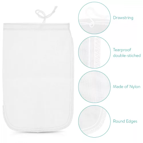 Torba na organiczne mleko migdałowe Navaris, wielokrotnego użytku, 20 x 30 cm, 44348.01