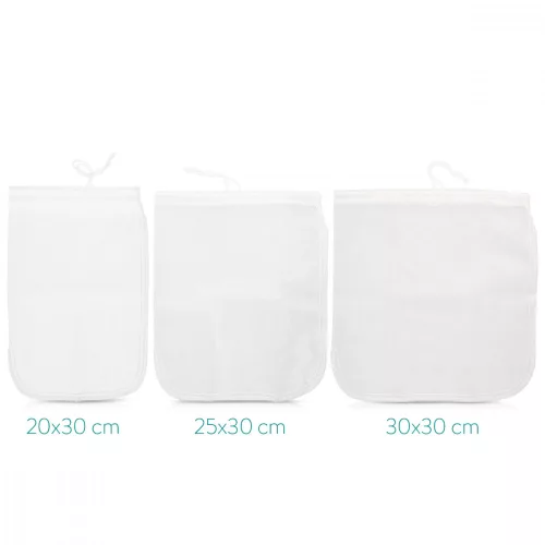 Organiczna torebka na mleko migdałowe Navaris, wielokrotnego użytku, 25 x 30 cm, 44348.02