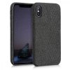 Etui do Apple iPhone X / iPhone XS, tekstylne, czarne, 43479.01
