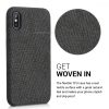 Etui do Apple iPhone X / iPhone XS, tekstylne, czarne, 43479.01