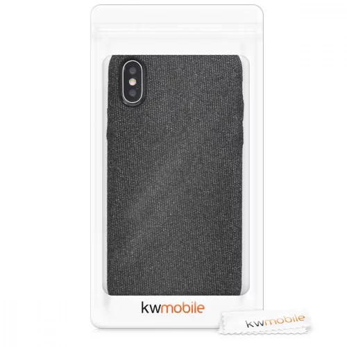 Etui do Apple iPhone X / iPhone XS, tekstylne, czarne, 43479.01