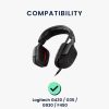 Zestaw 2 poduszek nausznych do słuchawek Logitech G430/G930/F450, Kwmobile, Niebieski, Skóra ekologiczna, 44523.04